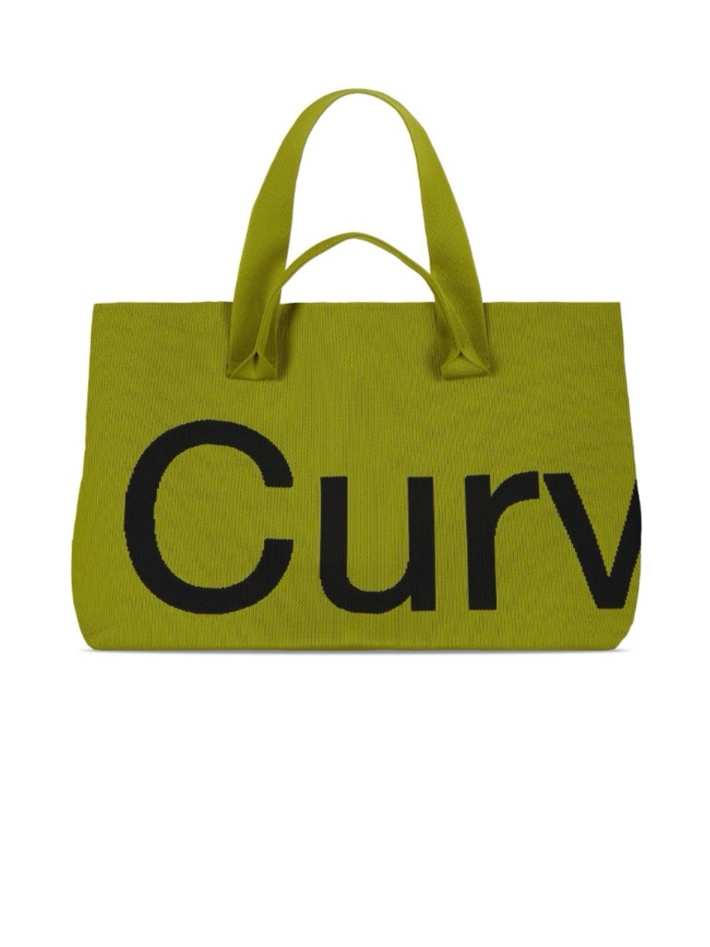 Lemongrass Curves Knit Tote Bag